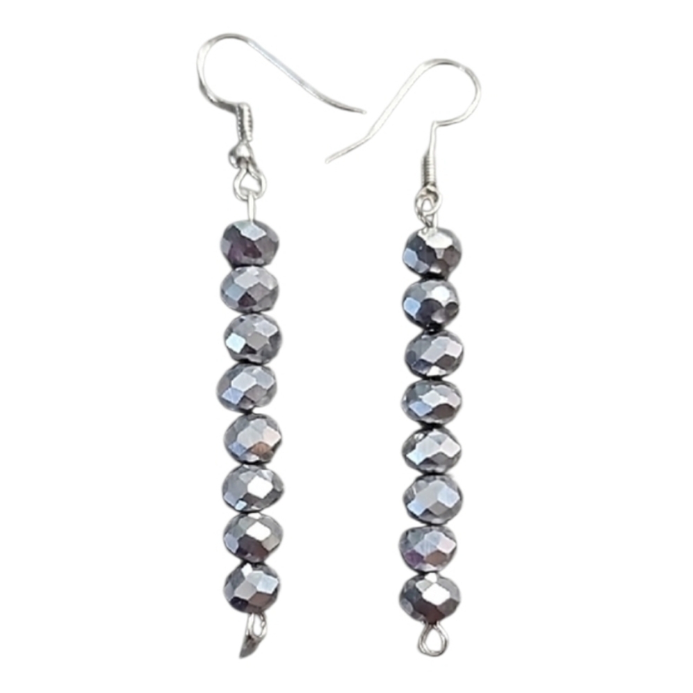 💥4 for $20💥Elegant Silver Crystal Beaded Earrings